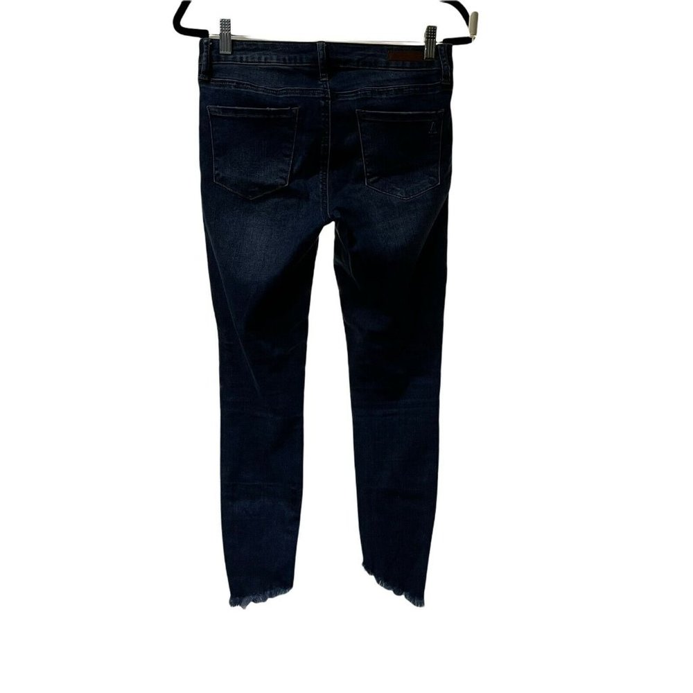 Articles of Society Providence Wash Sammy Asymmetrical Fray Hem Skinny Jeans 27 - Picture 6 of 12